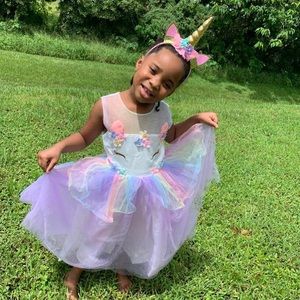 Unicorn Dress matching headband
